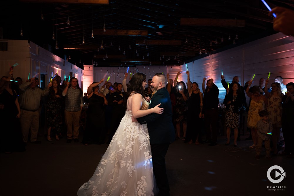 Tampa Bay bride and groom wedding reception dance floor photo.
