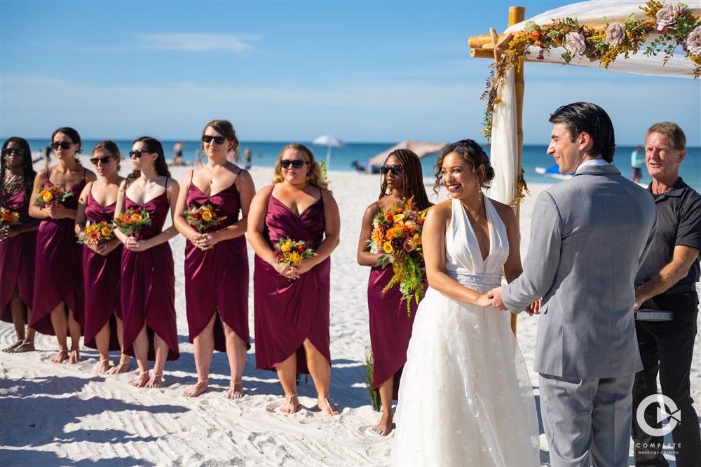 Florida wedding beach ceremony photo.