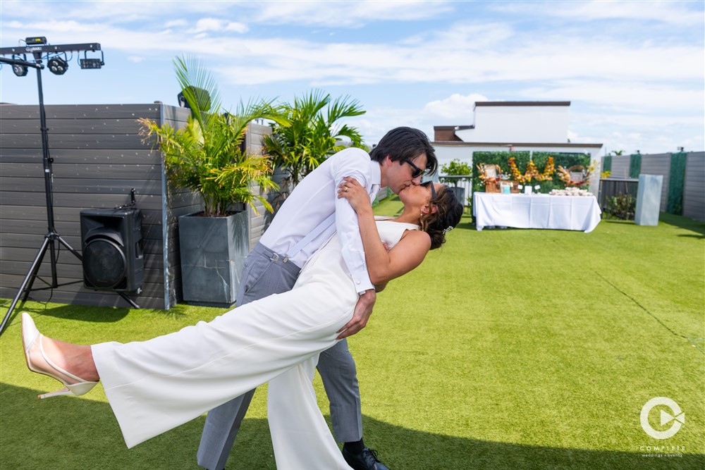 The Hotel Zamora's rooftop reception space.
