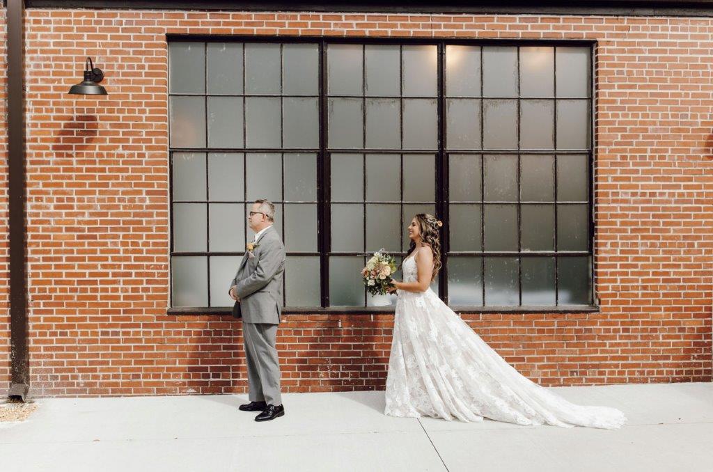 Venue at The Block Bride & Groom Outside