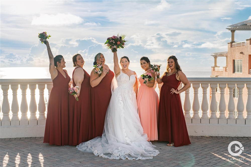 Clearwater, Florida bride and bridesmaids portraits.