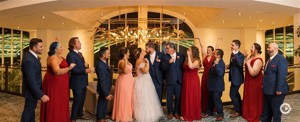Clearwater, Florida wedding party portrait.