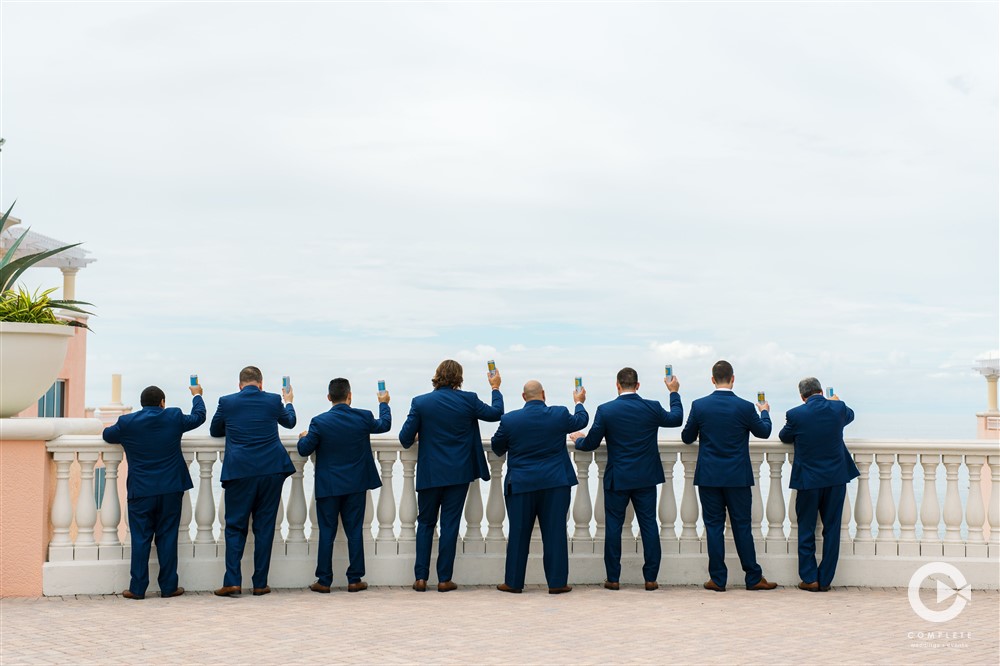Clearwater, Florida groomsmen and groom photo.