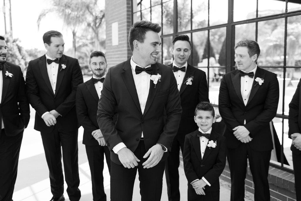 Venue at The Block Groomsmen Outside